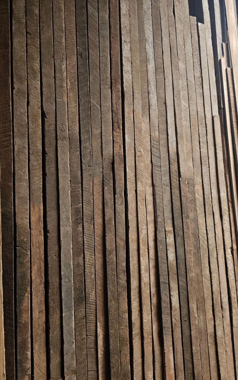 stack of teak wood