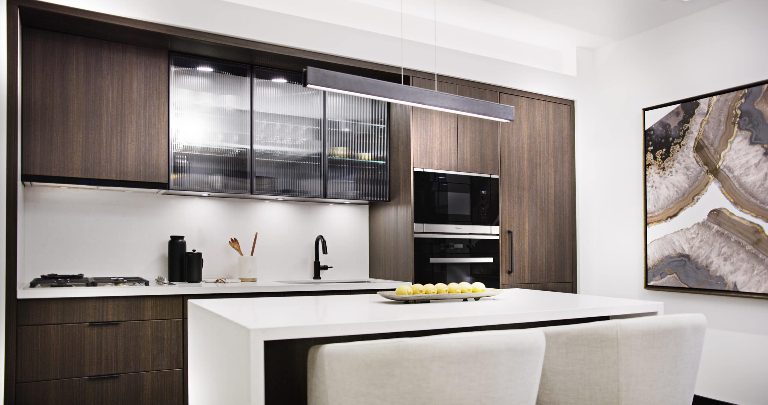 Dark Walnut Kitchen Cabinets