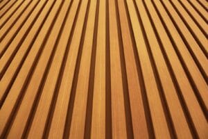 brown and black striped textile